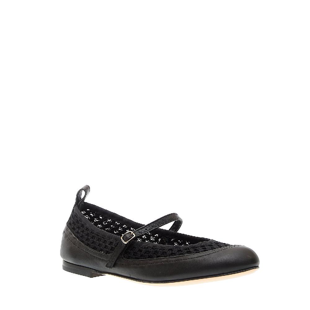 Sorelle Perego ballerina pelle nera con cinturino Offerta esclusiva