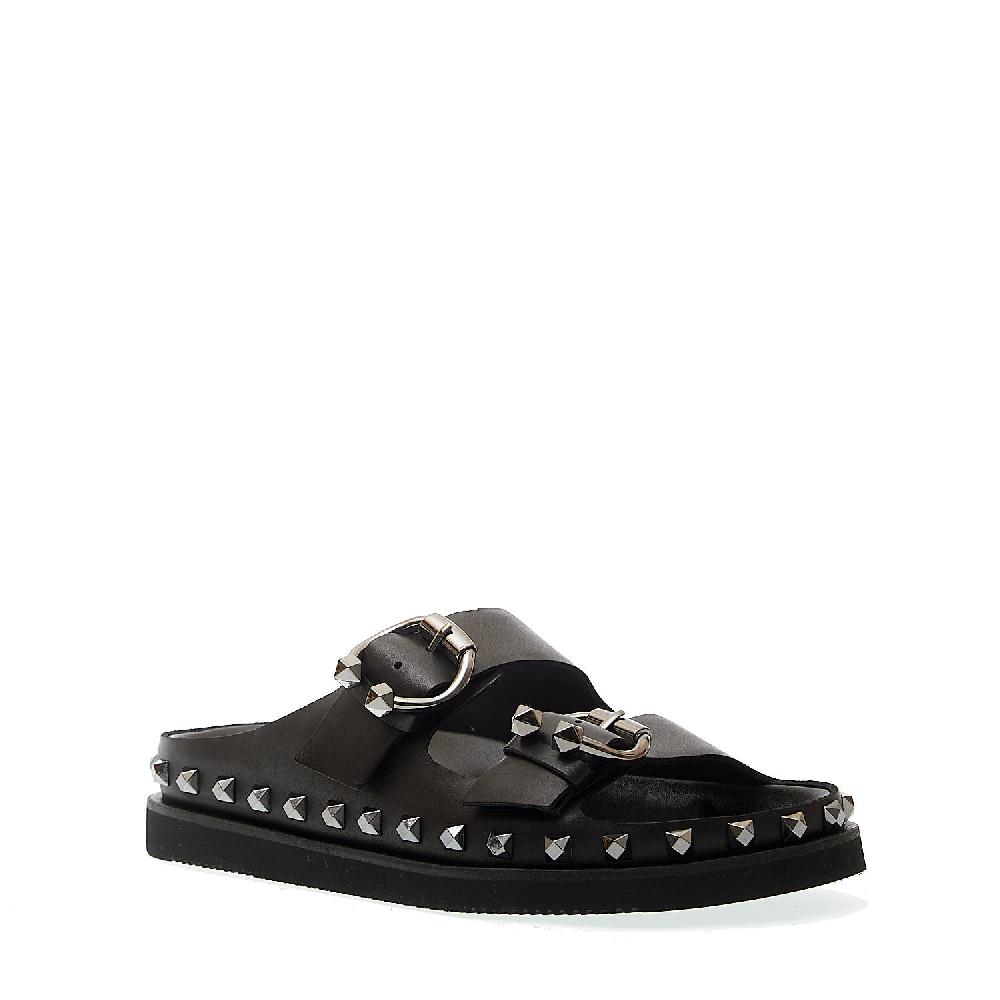 Sorelle Perego ciabatta nera borchie Offerta Pasqua