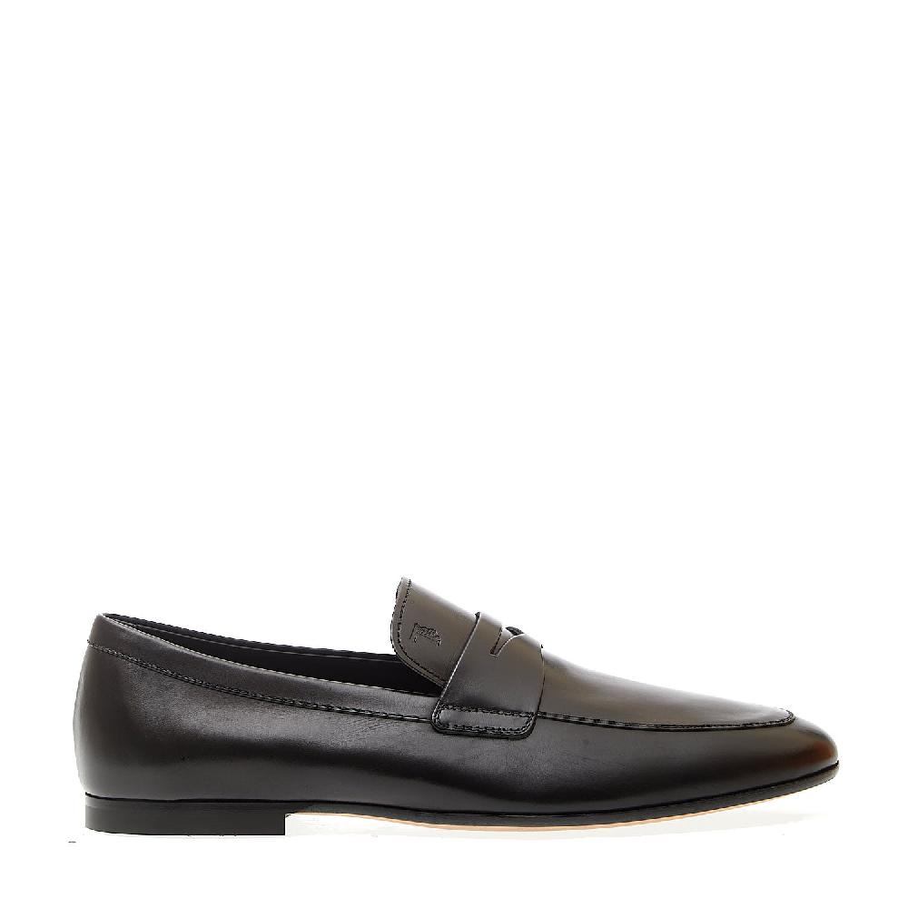 Sorelle Perego mocassino fondo cuoio in pelle nero Offerta Giorno del Papà