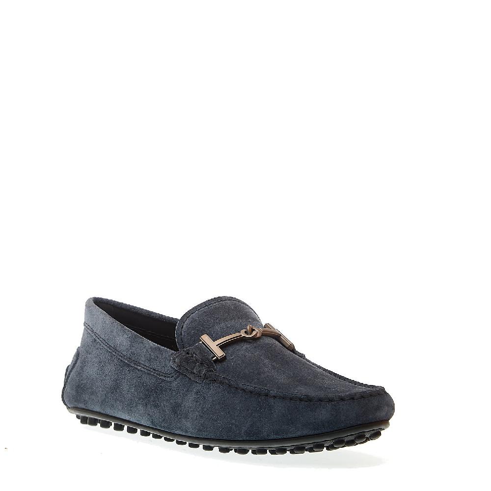 Sorelle Perego city gommino in camoscio blu fibbia Offerta migliore