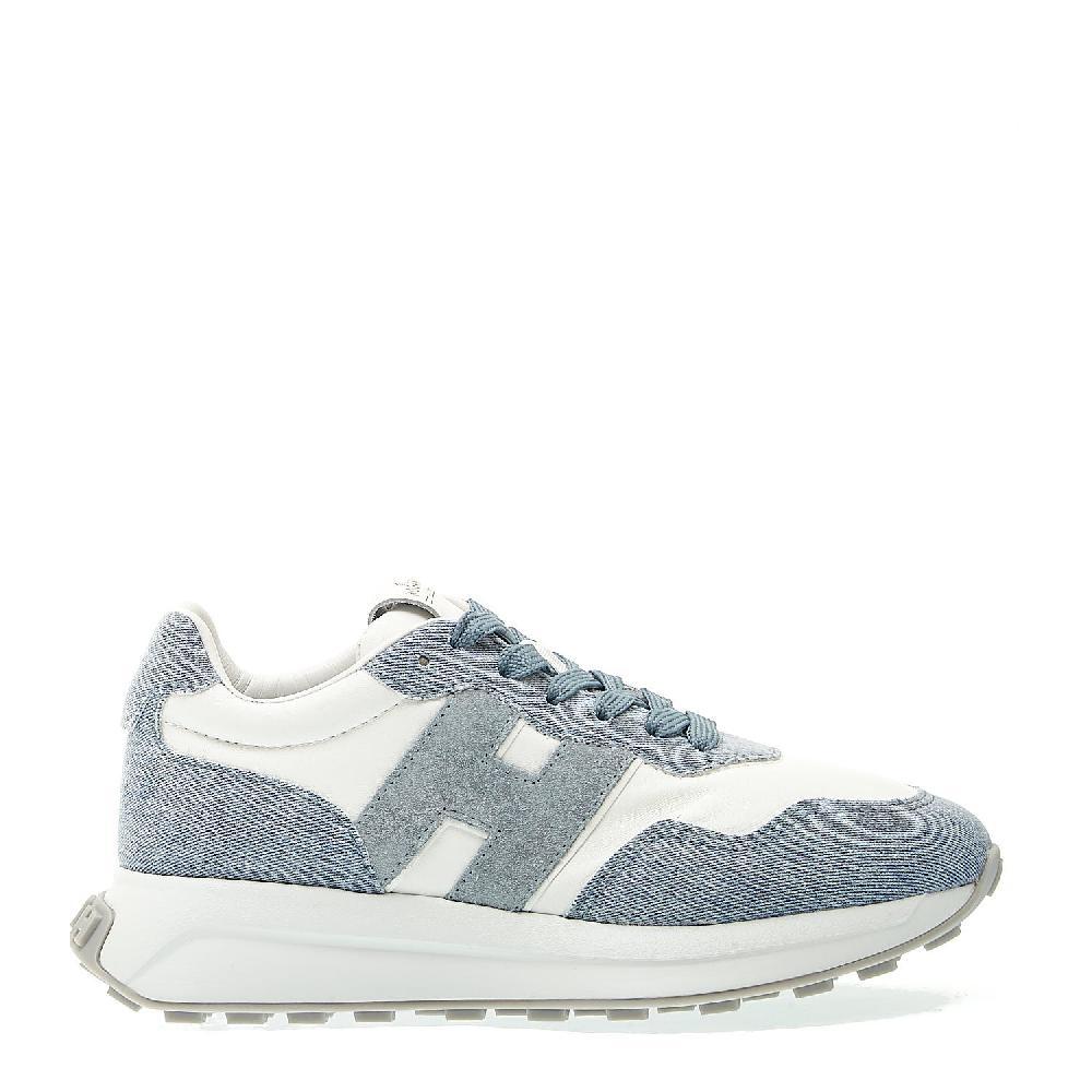 Sorelle Perego running H641 tessuto denim e pelle