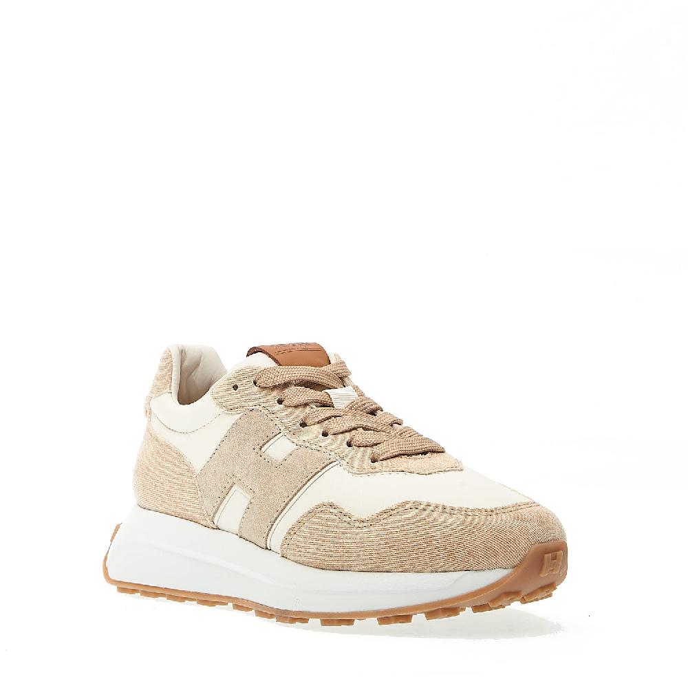 Sorelle Perego running H641 tessuto beige e pelle Offerta temporanea