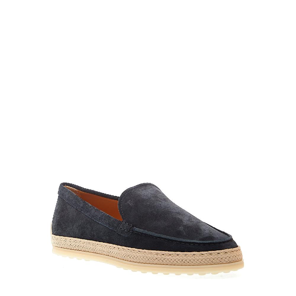 Sorelle Perego pantofola in camoscio blu con corda Grandi sconti