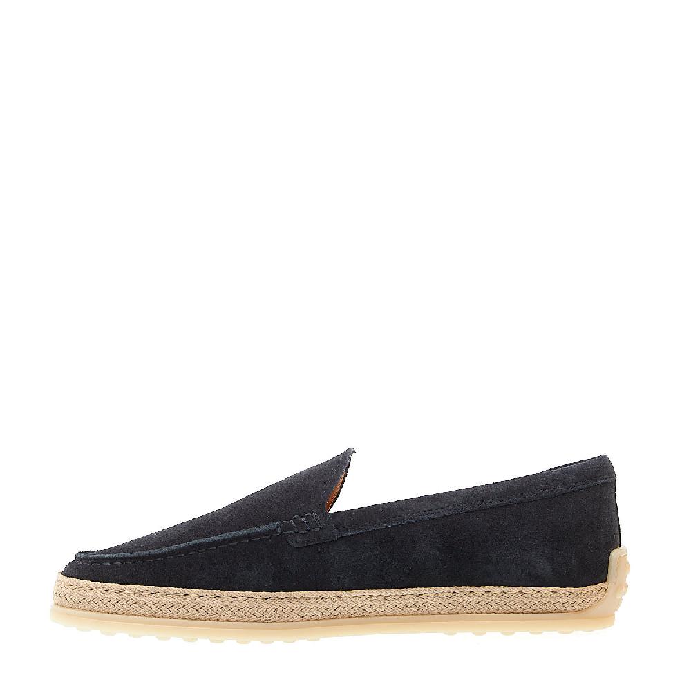 Sorelle Perego pantofola in camoscio blu con corda Grandi sconti
