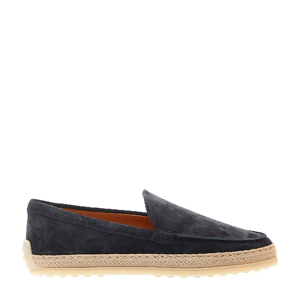 Sorelle Perego pantofola in camoscio blu con corda Grandi sconti