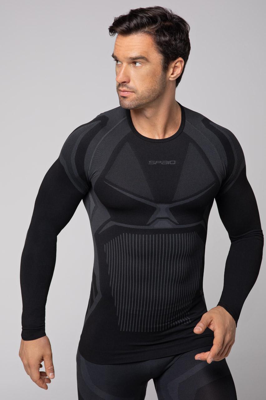 Spaio SPAIO MAGLIA M/L TERMOATTIVA "CONFIDENCE" NERO/GRIGIO Saldi