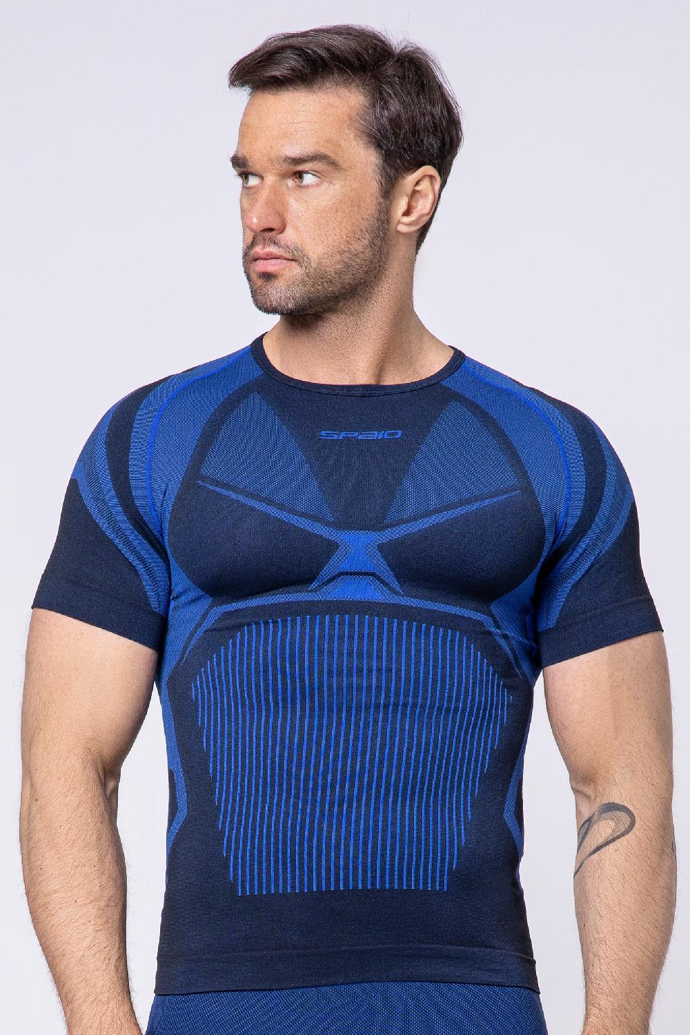 Spaio SPAIO MAGLIA M/C "CONFIDENCE" NERO/ROYAL BLUE Vendita Economica