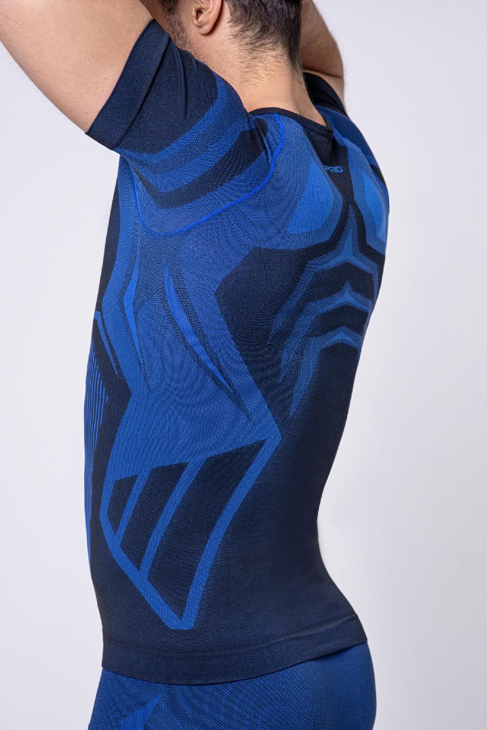 Spaio SPAIO MAGLIA M/C "CONFIDENCE" NERO/ROYAL BLUE Vendita Economica