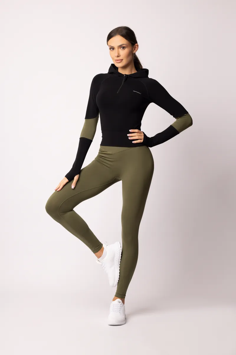 Spaio SPAIO FELPA ADAPT – DOUBLE COLOUR KHAKI/BLACK Negozio
