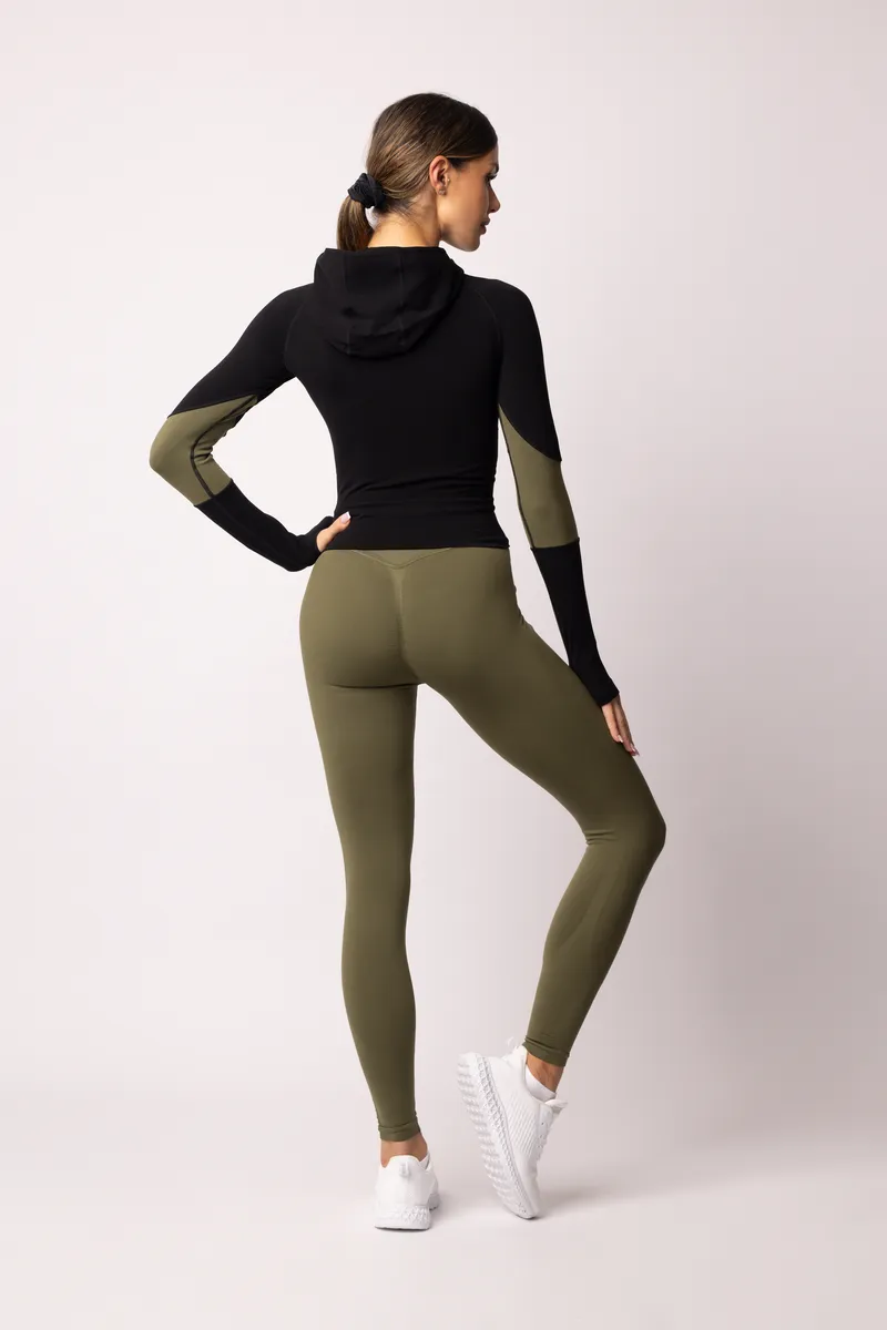 Spaio SPAIO FELPA ADAPT – DOUBLE COLOUR KHAKI/BLACK Negozio