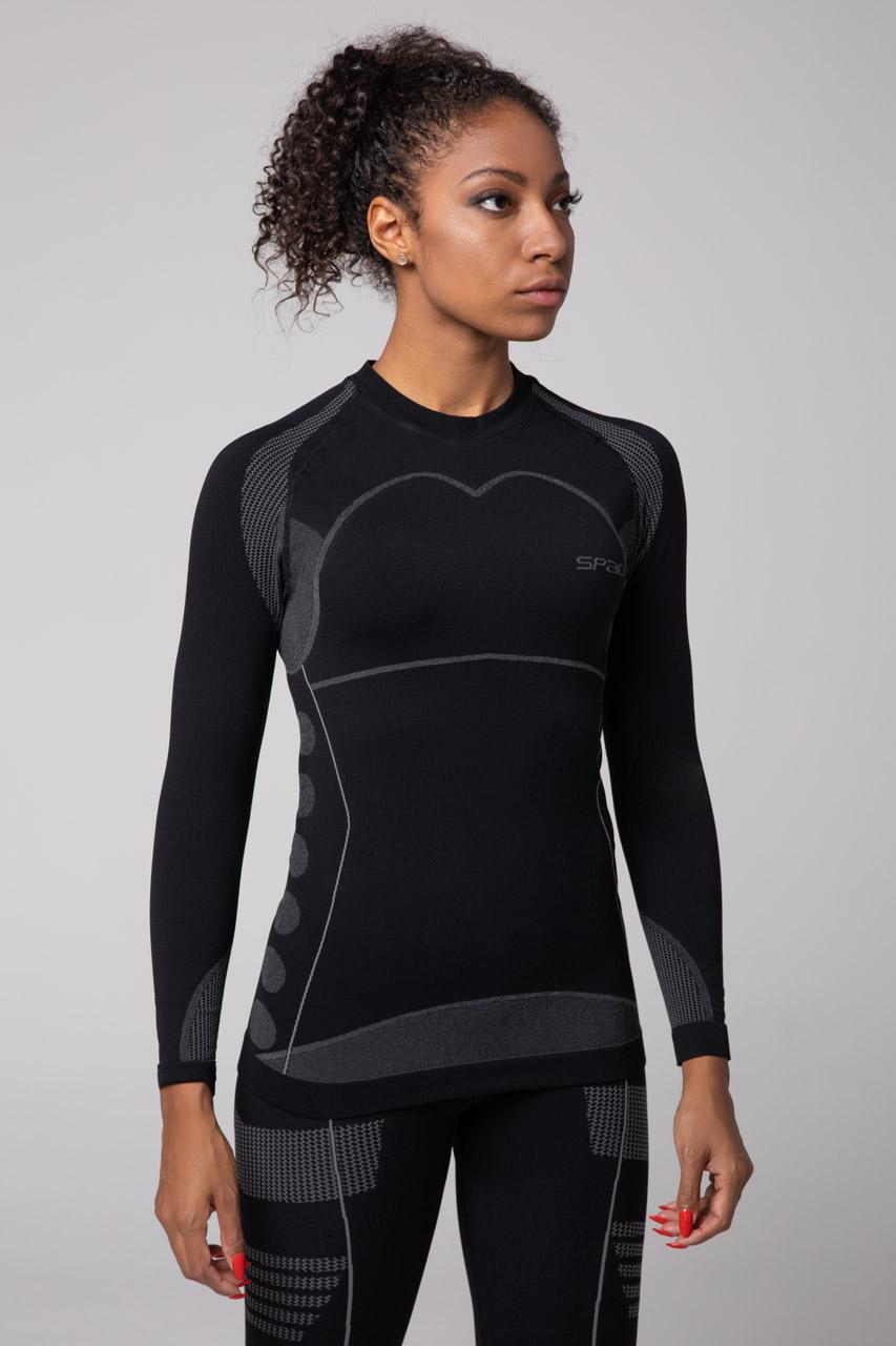 Spaio SPAIO MAGLIETTA TERMOATTIVA CON MANICHE LUNGHE THERMO-EVO DONNA NERO/GRIGIO Italia