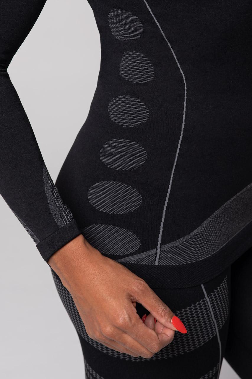 Spaio SPAIO MAGLIETTA TERMOATTIVA CON MANICHE LUNGHE THERMO-EVO DONNA NERO/GRIGIO Italia