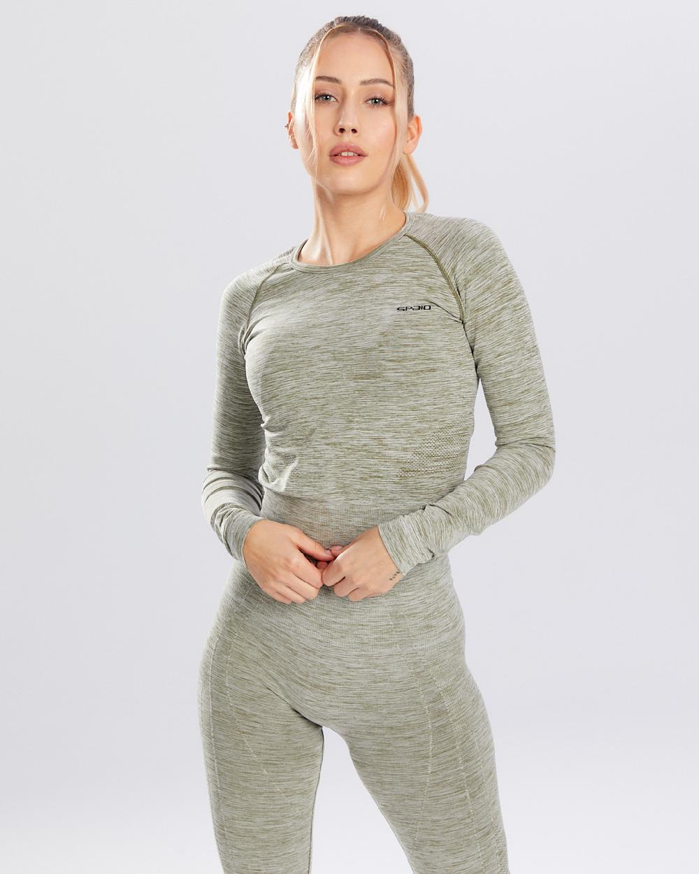 Spaio SPAIO RASHGUARD MELANGE MANICHE LUNGHE KHAKI