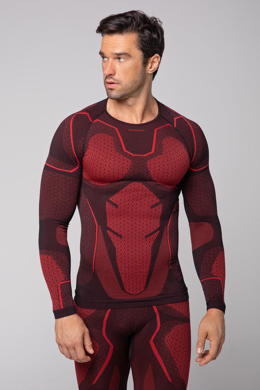 Spaio SPAIO MAGLIETTA TERMOATTIVA "ADRENALINE" UOMO NERO/ROSSO