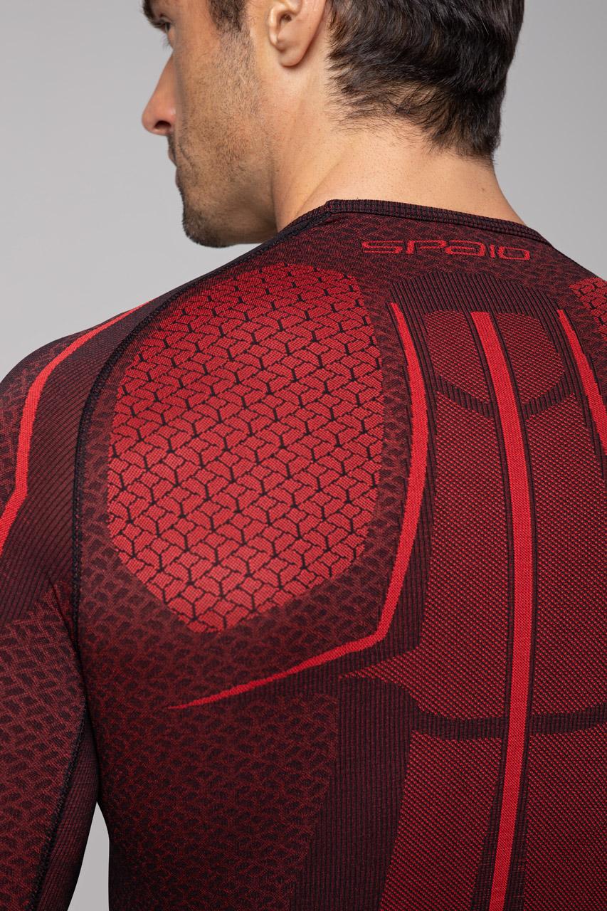 Spaio SPAIO MAGLIETTA TERMOATTIVA "ADRENALINE" UOMO NERO/ROSSO Fino Al -60%
