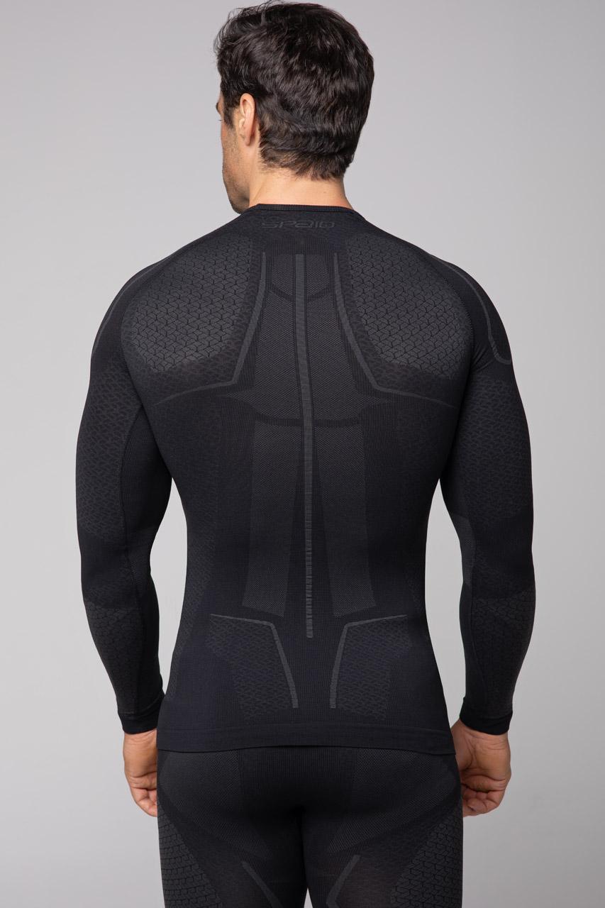 Spaio SPAIO MAGLIETTA TERMOATTIVA "ADRENALINE" UOMO NERO/GRIGIO Shopping Online