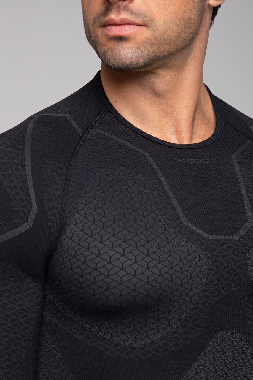 Spaio SPAIO MAGLIETTA TERMOATTIVA "ADRENALINE" UOMO NERO/GRIGIO Shopping Online