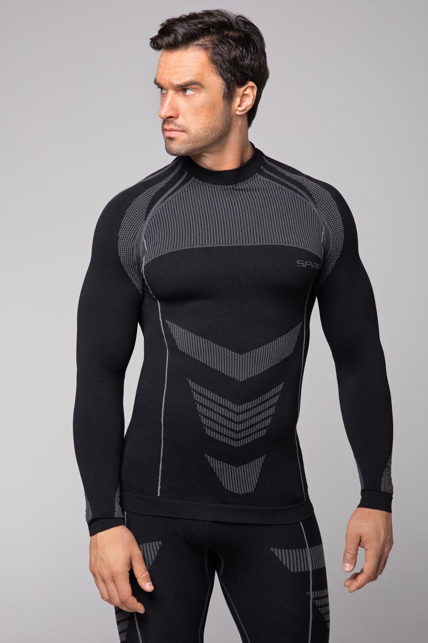Spaio SPAIO MAGLIETTA TERMOATTIVA CON MANICHE LUNGHE THERMO-EVO UOMO NERO/GRIGIO
