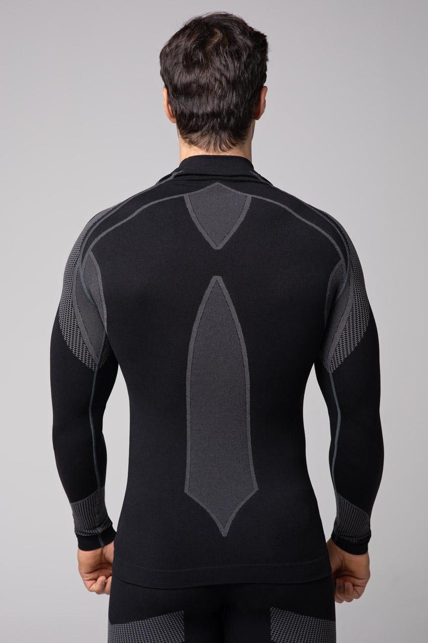 Spaio SPAIO MAGLIETTA TERMOATTIVA CON MANICHE LUNGHE THERMO-EVO UOMO NERO/GRIGIO Vendita Calda