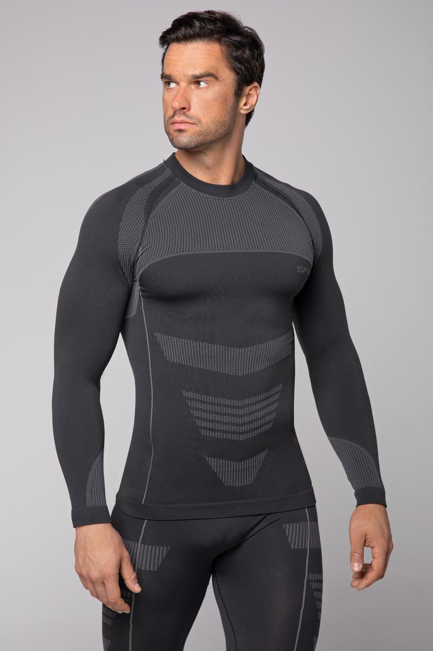 Spaio SPAIO MAGLIETTA TERMOATTIVA CON MANICHE LUNGHE "THERMO-EVO" UOMO GRIGIO/GRIGIO CHIARO