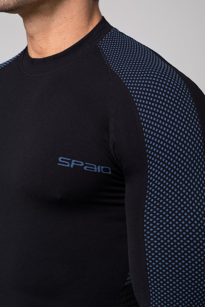 Spaio SPAIO MAGLIA M/L TERMOATTIVA "FIERCE" NERO/BLU Sottocosto