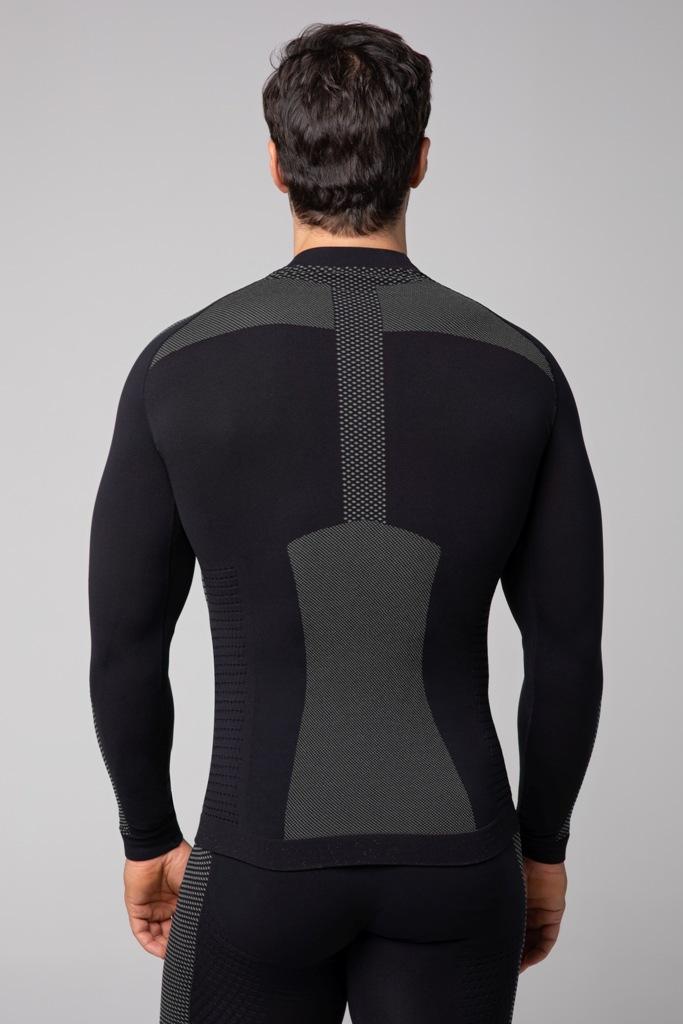 Spaio SPAIO MAGLIA M/L TERMOATTIVA "FIERCE" NERO/GRIGIO Convenienza