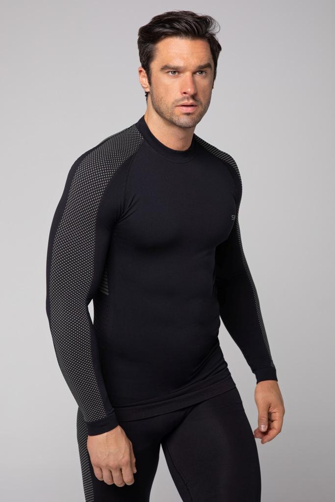 Spaio SPAIO MAGLIA M/L TERMOATTIVA "FIERCE" NERO/GRIGIO Convenienza