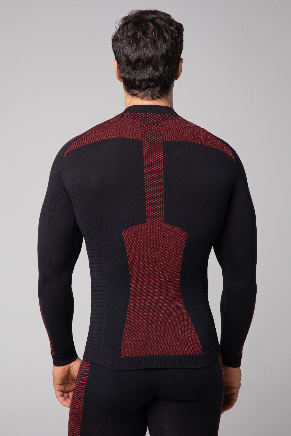 Spaio SPAIO MAGLIA M/L TERMOATTIVA "FIERCE" NERO/ROSSO Novità