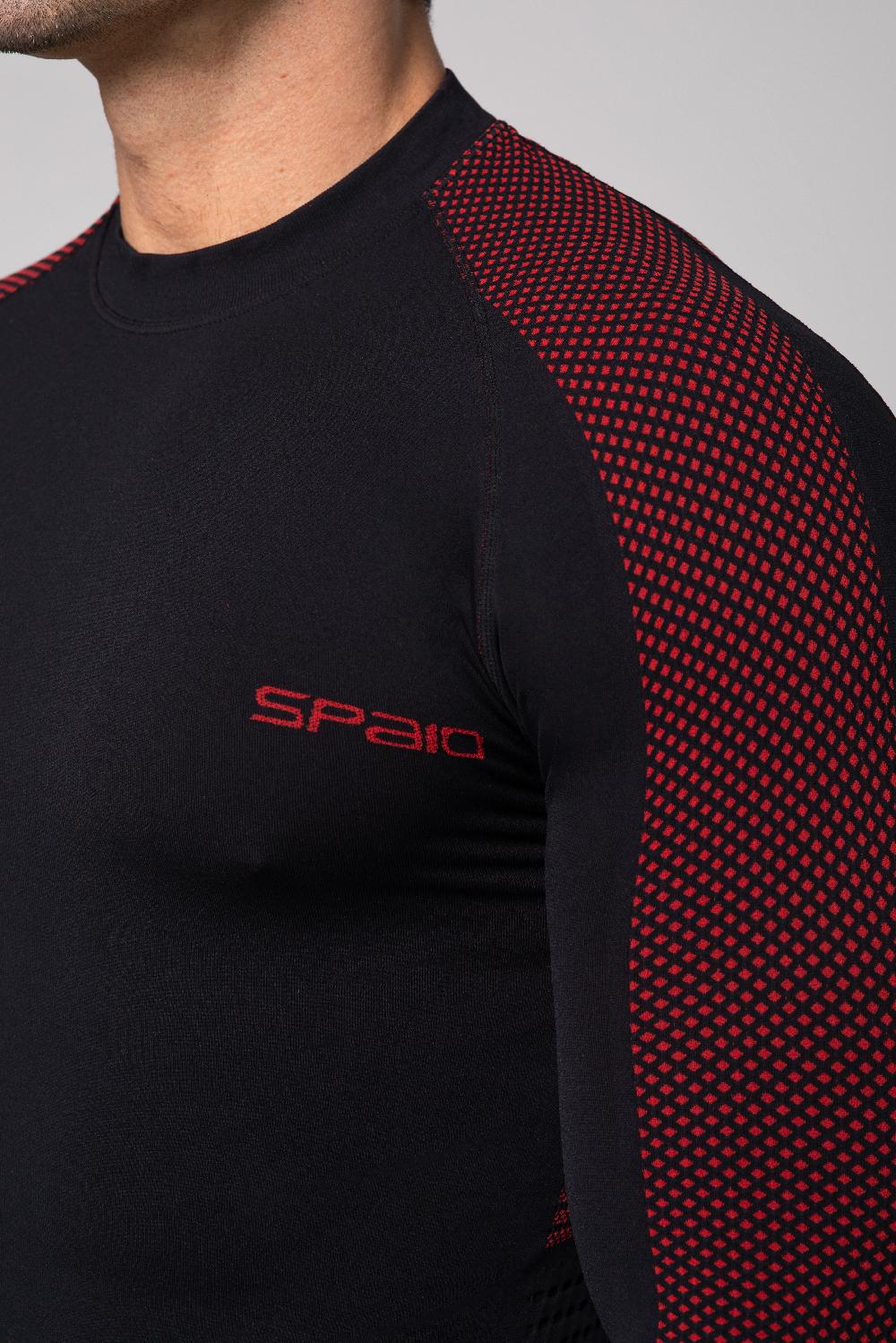 Spaio SPAIO MAGLIA M/L TERMOATTIVA "FIERCE" NERO/ROSSO Novità