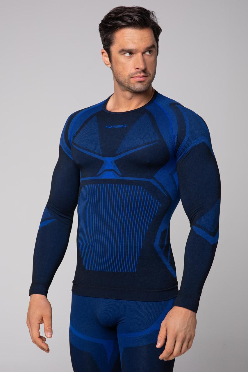 Spaio SPAIO MAGLIA M/L TERMOATTIVA "CONFIDENCE" NERO/ROYAL BLUE