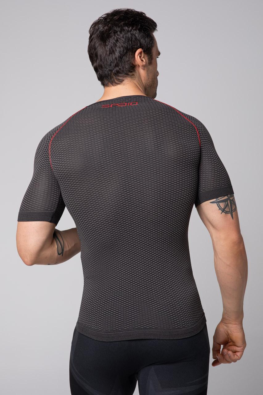Spaio SPAIO CAMICIA TERMOATTIVA CON MANICHE CORTE BREATH NERO/GRIGIO In Vendita