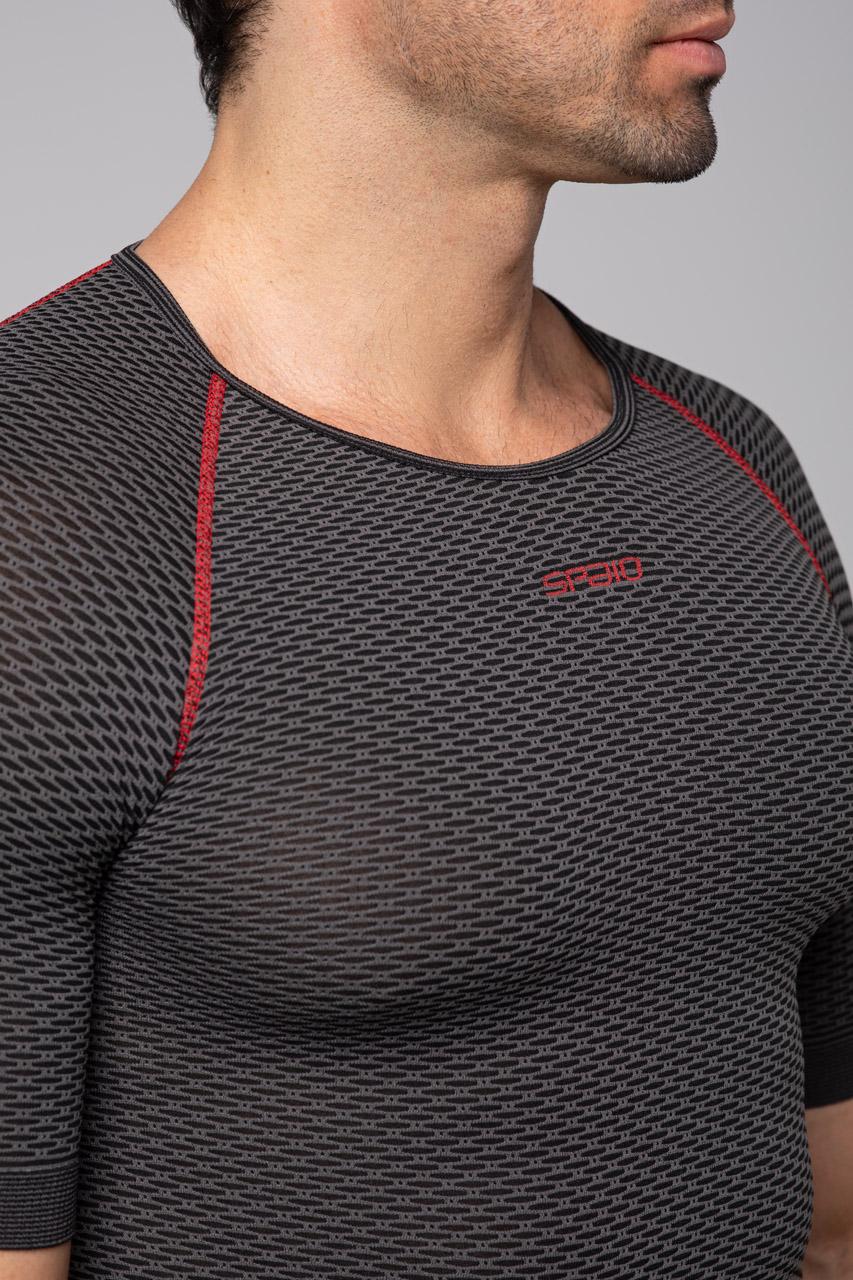 Spaio SPAIO CAMICIA TERMOATTIVA CON MANICHE CORTE BREATH NERO/GRIGIO In Vendita