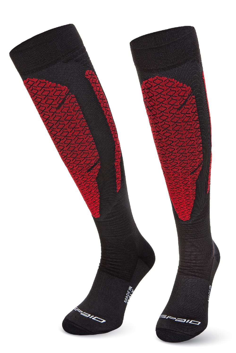 Spaio SPAIO CALZE LUNGHE COOLMAX "ADRENALINE" NERO/ROSSO