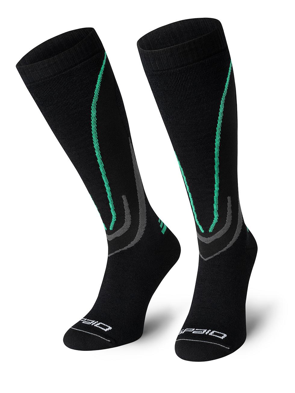 Spaio SPAIO calze da sci compressive SKI SOCKS 01 BLACK/GREY/GREEN