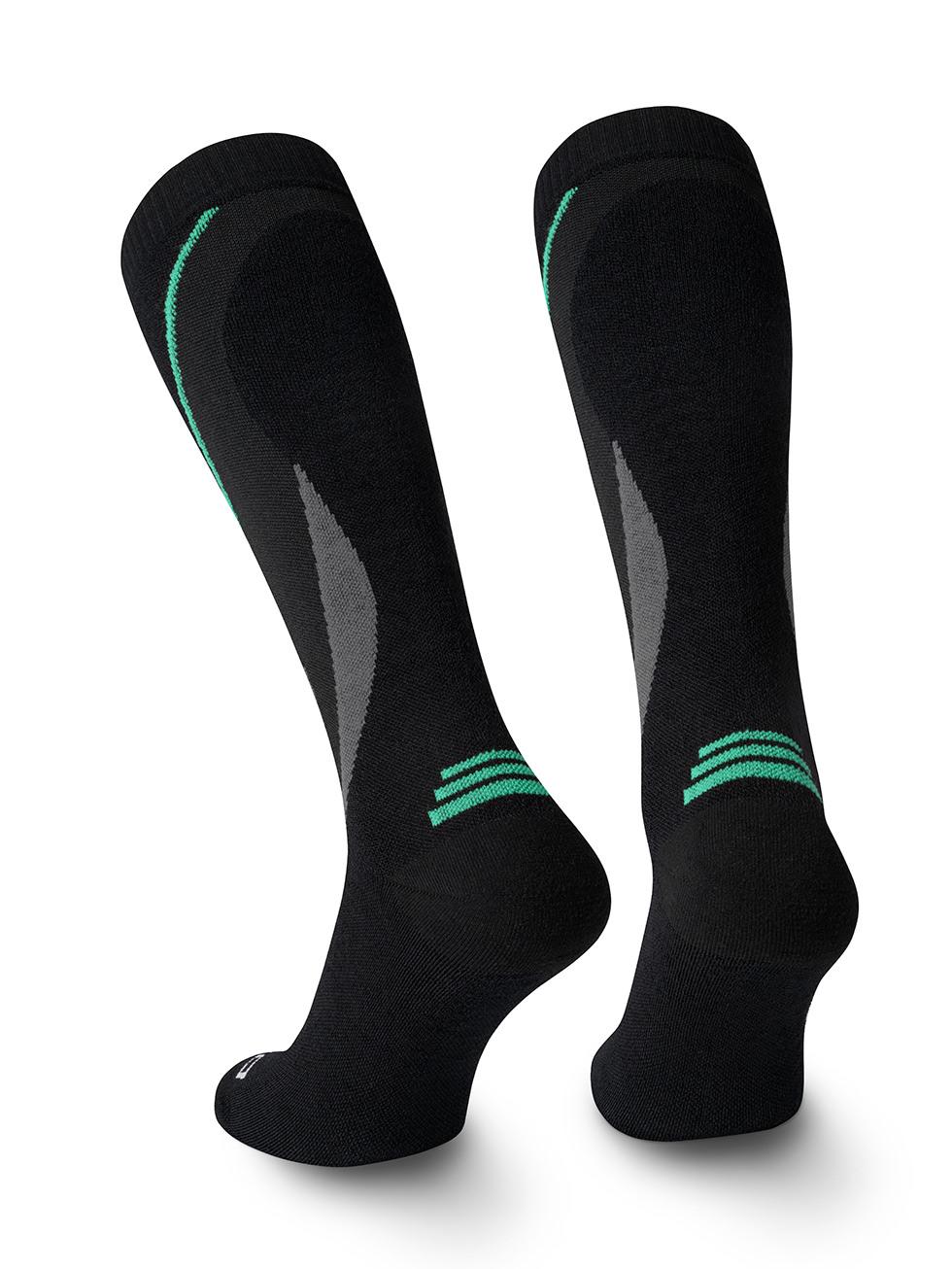 Spaio SPAIO calze da sci compressive SKI SOCKS 01 BLACK/GREY/GREEN Italy