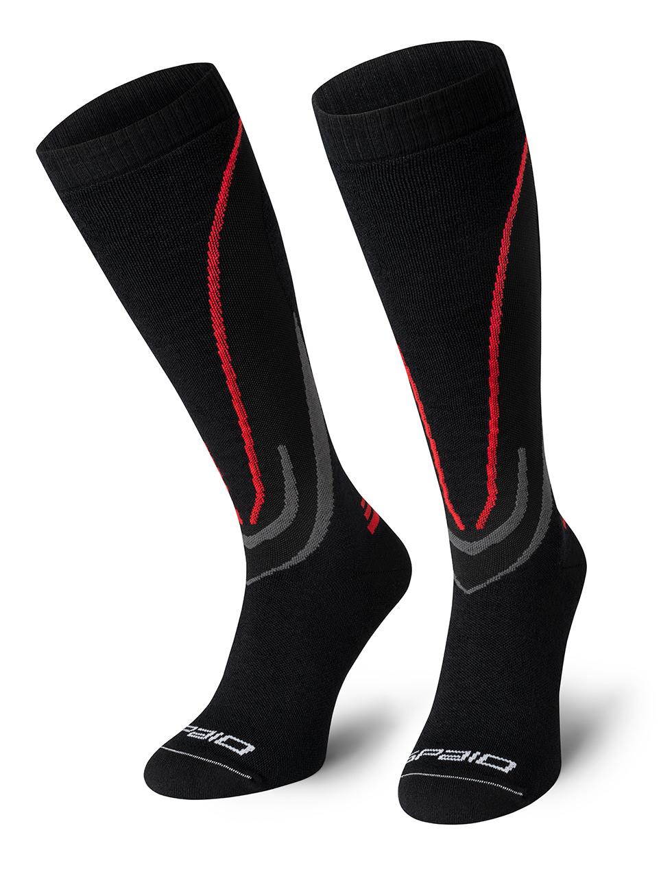 Spaio SPAIO calze da sci compressive THERMO-EVO BLACK/GREY/RED