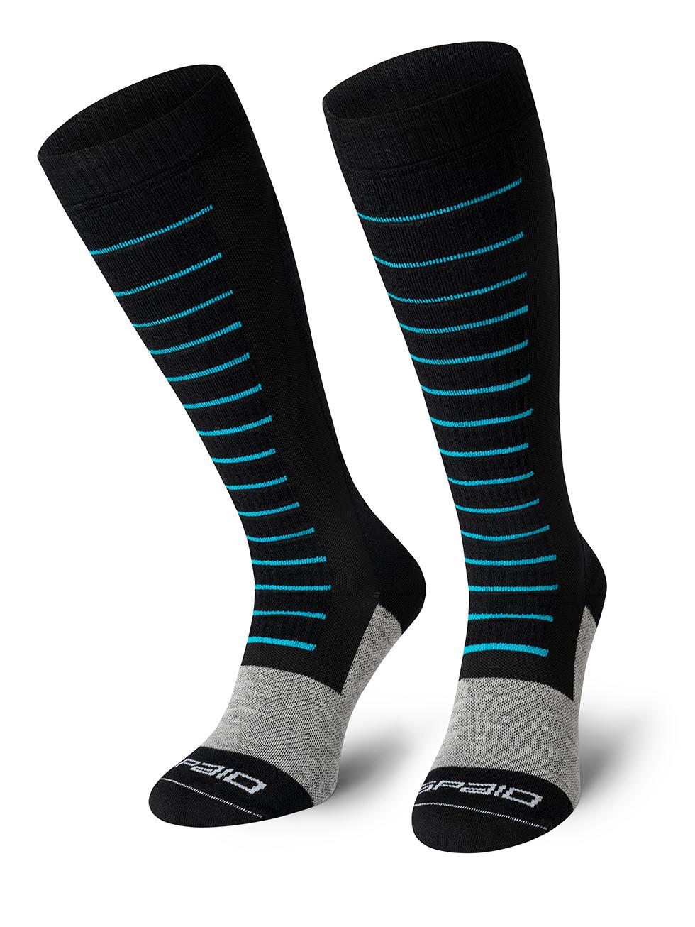 Spaio SPAIO calze da sci compressive FIERCE BLACK/WHITE/BLUE