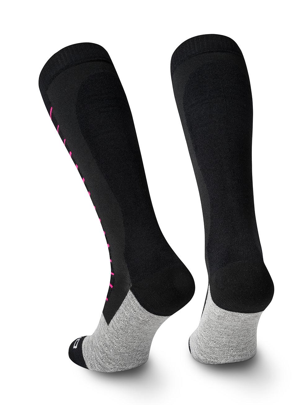 Spaio SPAIO calze da sci compressive FIERCE BLACK/WHITE/FUXIA Nuovo