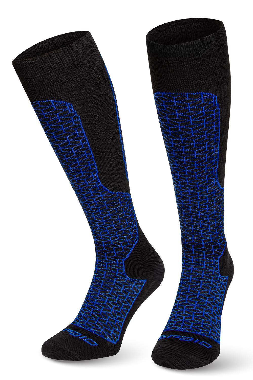 Spaio SPAIO CALZE LUNGHE A COMPRESSIONE BREEZE BLACK/ROYAL BLUE