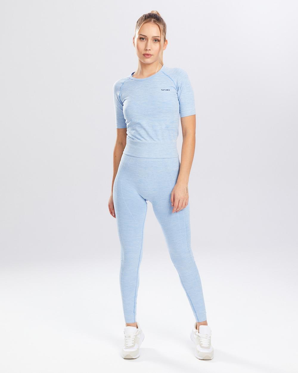 Spaio SPAIO RASHGUARD MELANGE MANICHE CORTE LINCHEN BLUE Saldi