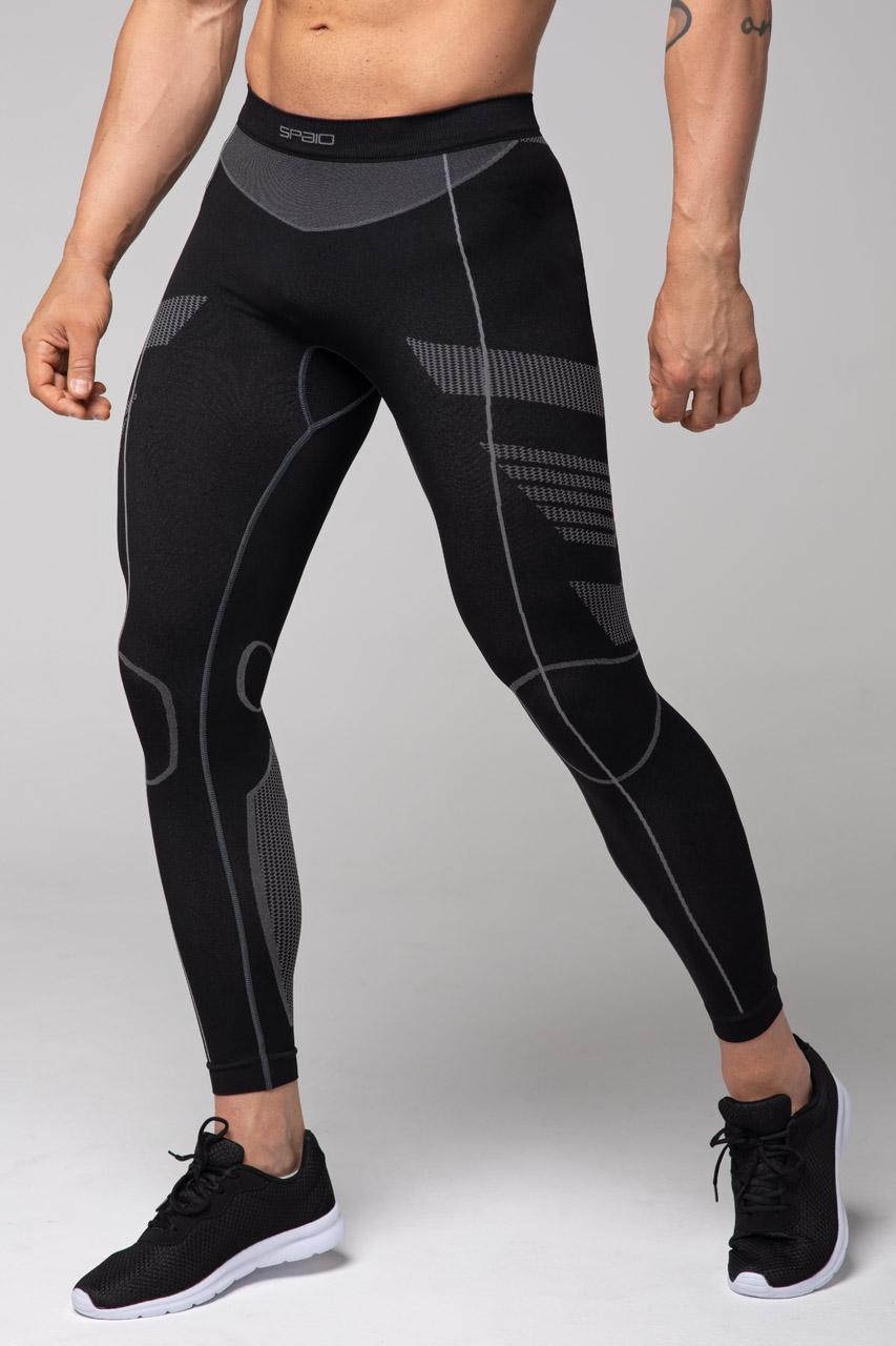 Spaio SPAIO LEGGINS TERMOATTIVI "THERMO-EVO" UOMO NERO/GRIGIO Nuovo