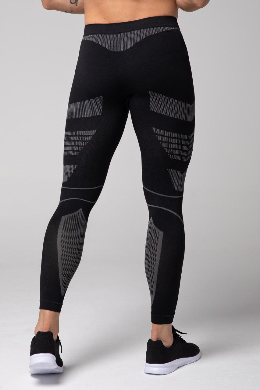Spaio SPAIO LEGGINS TERMOATTIVI "THERMO-EVO" UOMO NERO/GRIGIO Nuovo