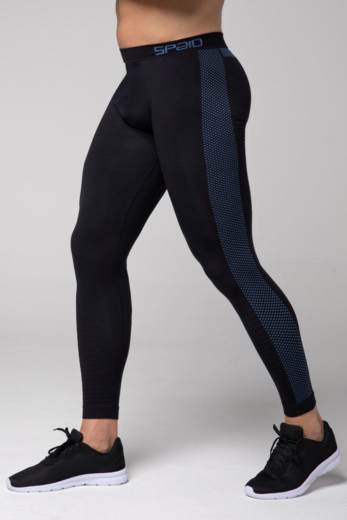 Spaio SPAIO LEGGINGS TERMOATTIVI "FIERCE" NERO/BLU Promozione