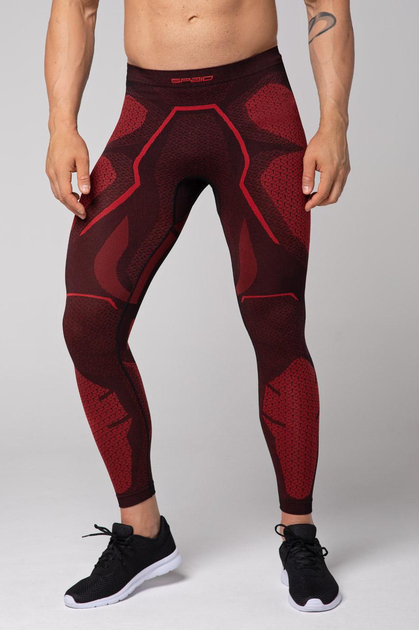 Spaio SPAIO LEGGINS TERMOATTIVI "ADRENALINE" UOMO NERO/ROSSO Promozione Limitata