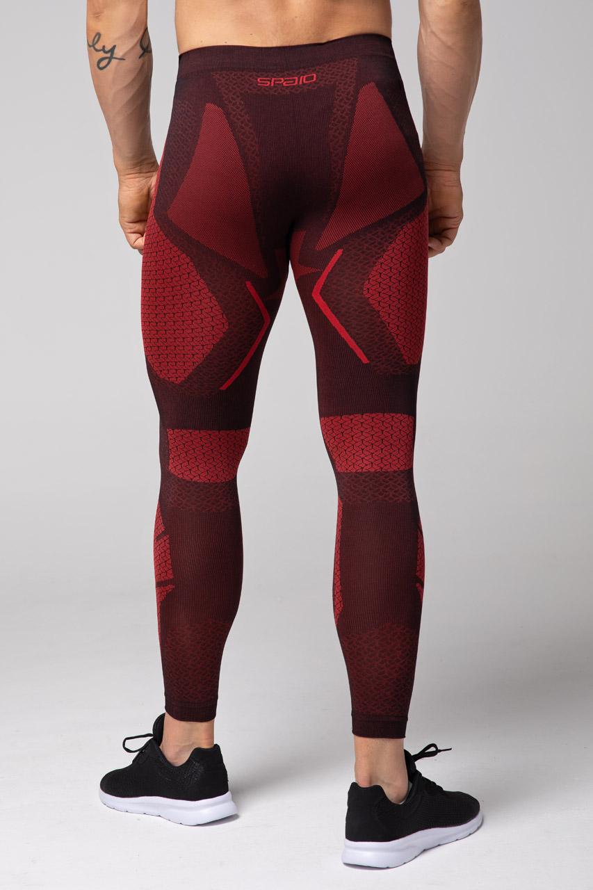 Spaio SPAIO LEGGINS TERMOATTIVI "ADRENALINE" UOMO NERO/ROSSO Promozione Limitata