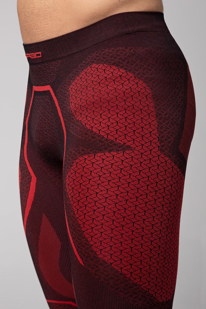 Spaio SPAIO LEGGINS TERMOATTIVI "ADRENALINE" UOMO NERO/ROSSO Promozione Limitata