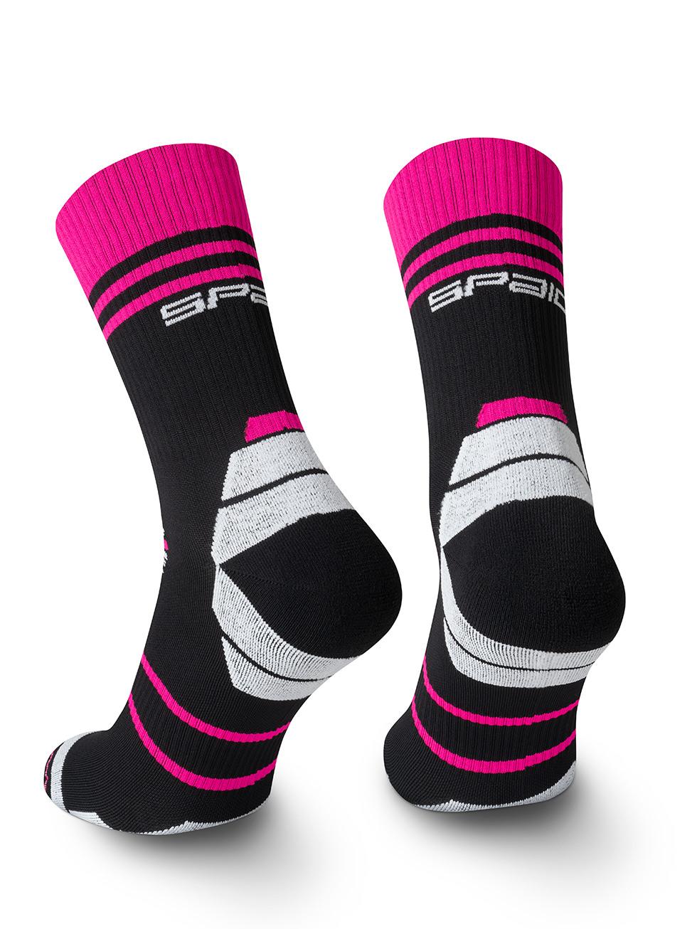 Spaio SPAIO CALZINI DA CORSA POWERFUL BLACK/WHITE/FUXIA Offerte