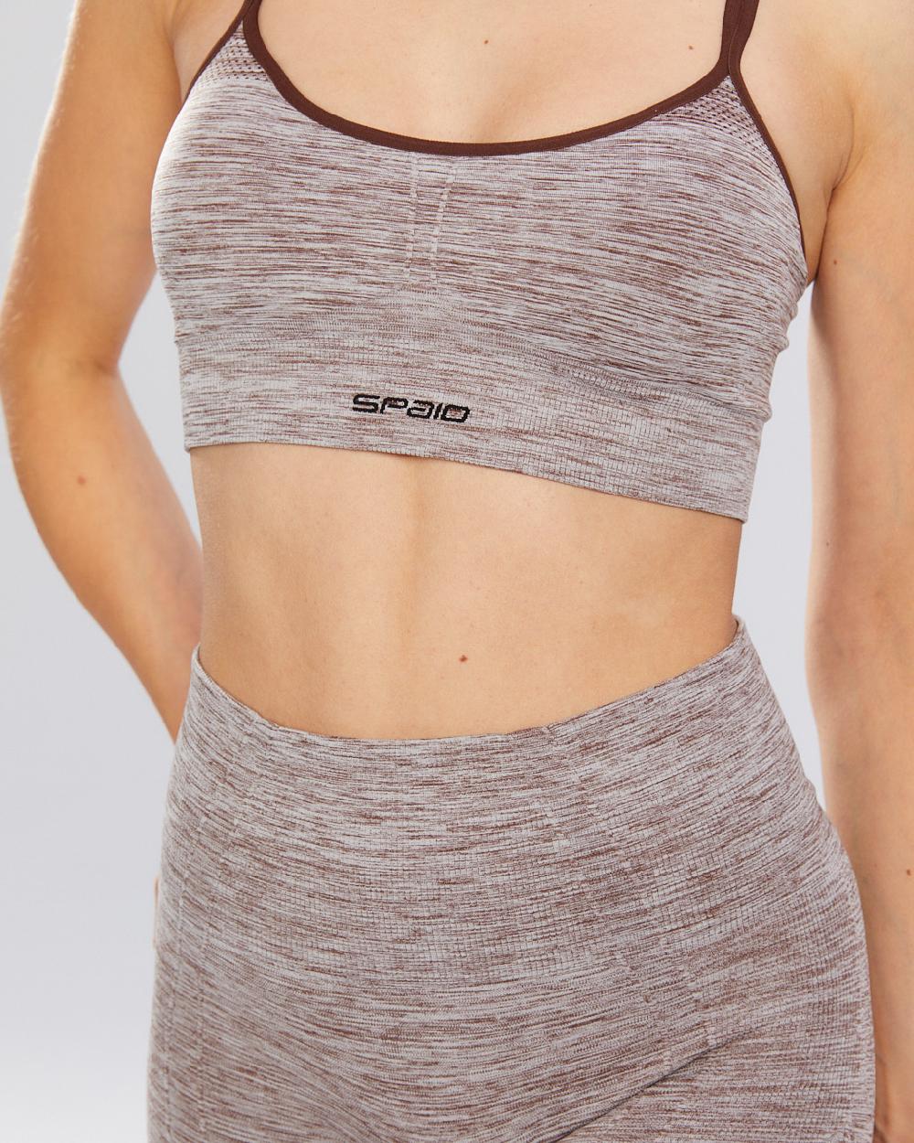 Spaio SPAIO REGGISENO SPORTIVO MELANGE COFFEE