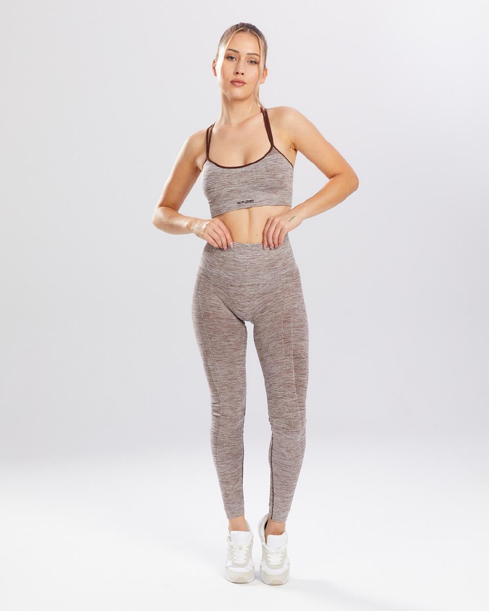 Spaio SPAIO REGGISENO SPORTIVO MELANGE COFFEE Spedizione Gratuita