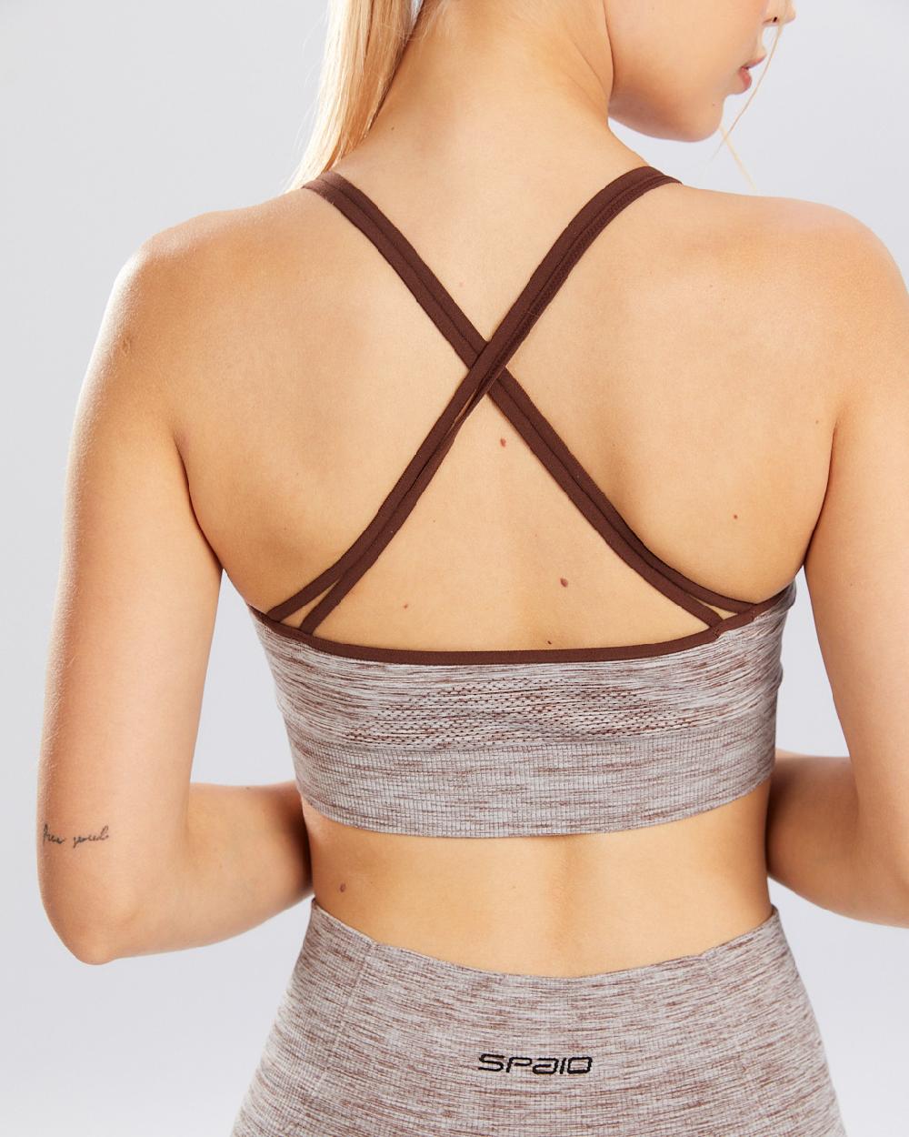 Spaio SPAIO REGGISENO SPORTIVO MELANGE COFFEE Spedizione Gratuita